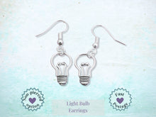 Load image into Gallery viewer, Light Bulb Earrings - Silver
