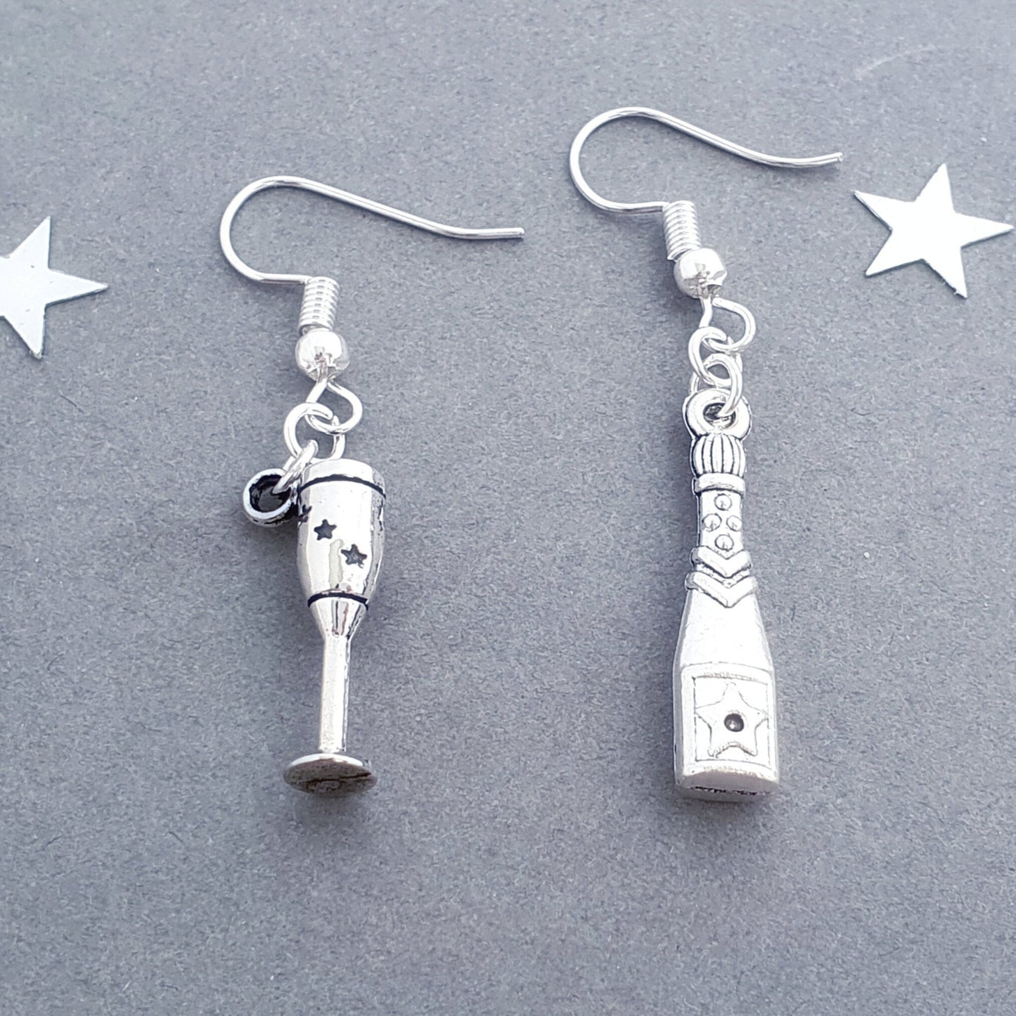 Prosecco Earrings - Silver