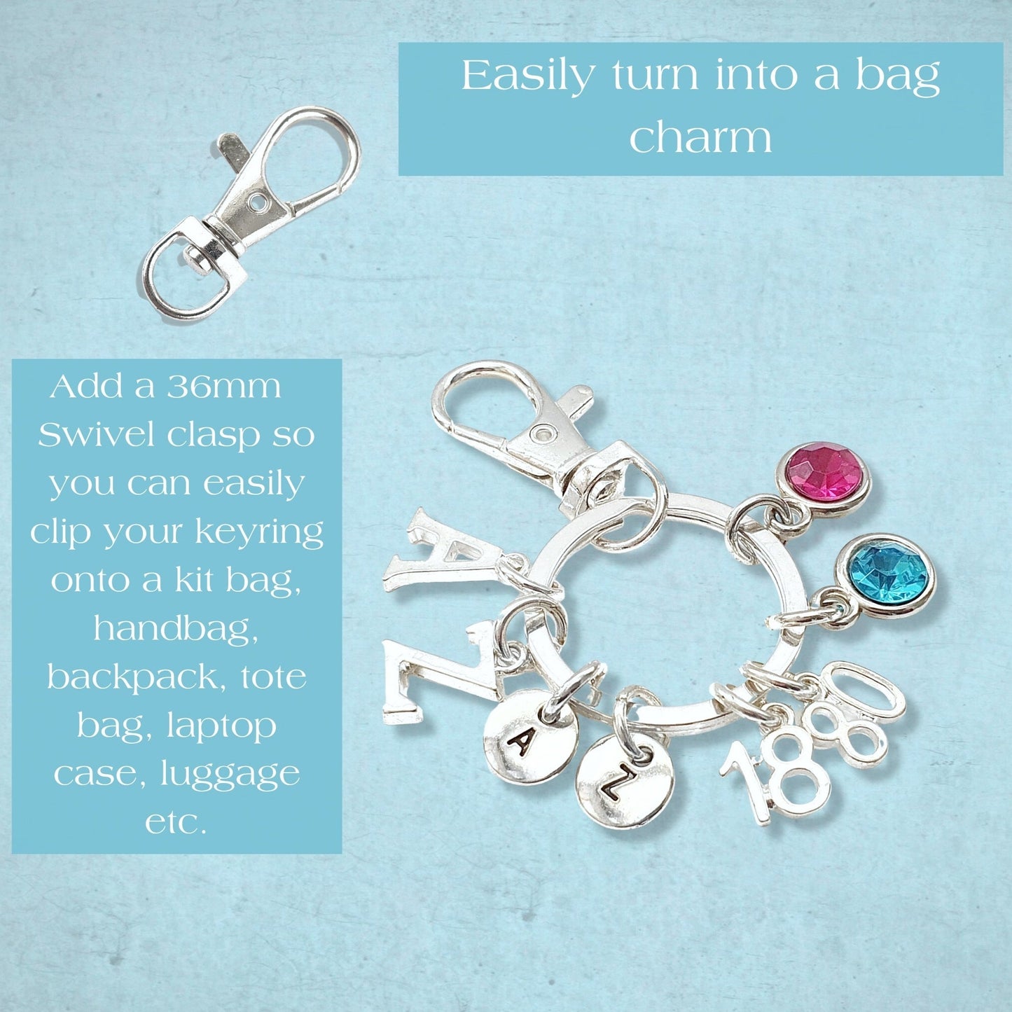 Whippet Keyring - Silver