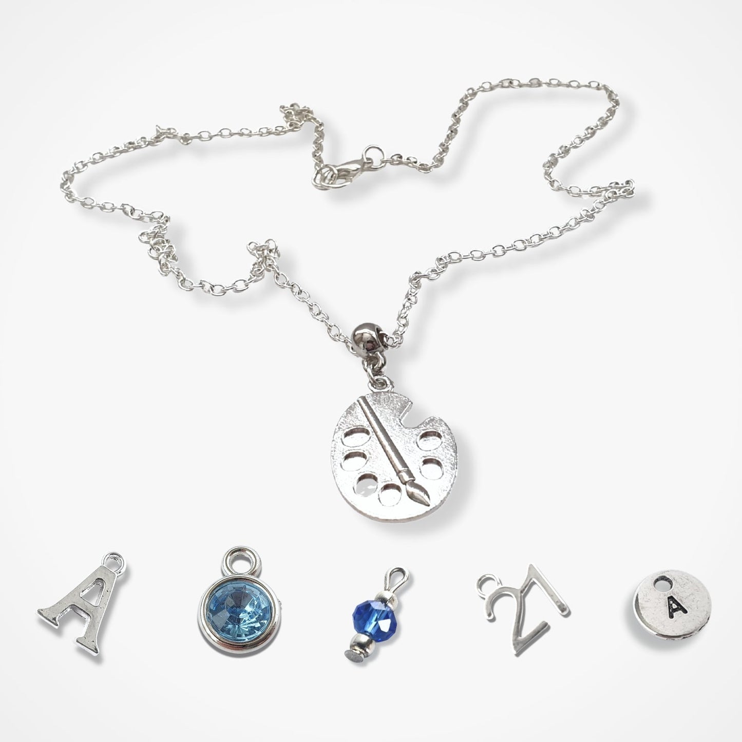 Artists Palette Necklace - Silver
