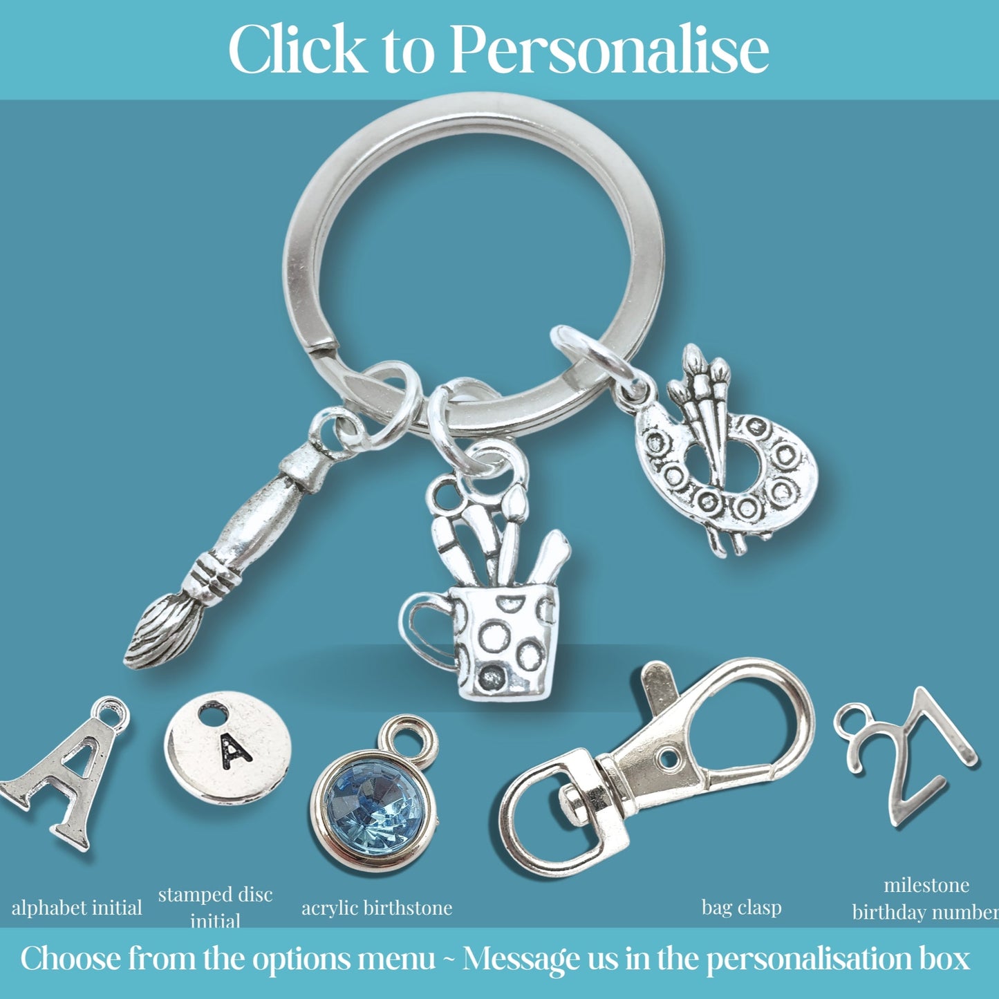 Artist Keyring - Silver