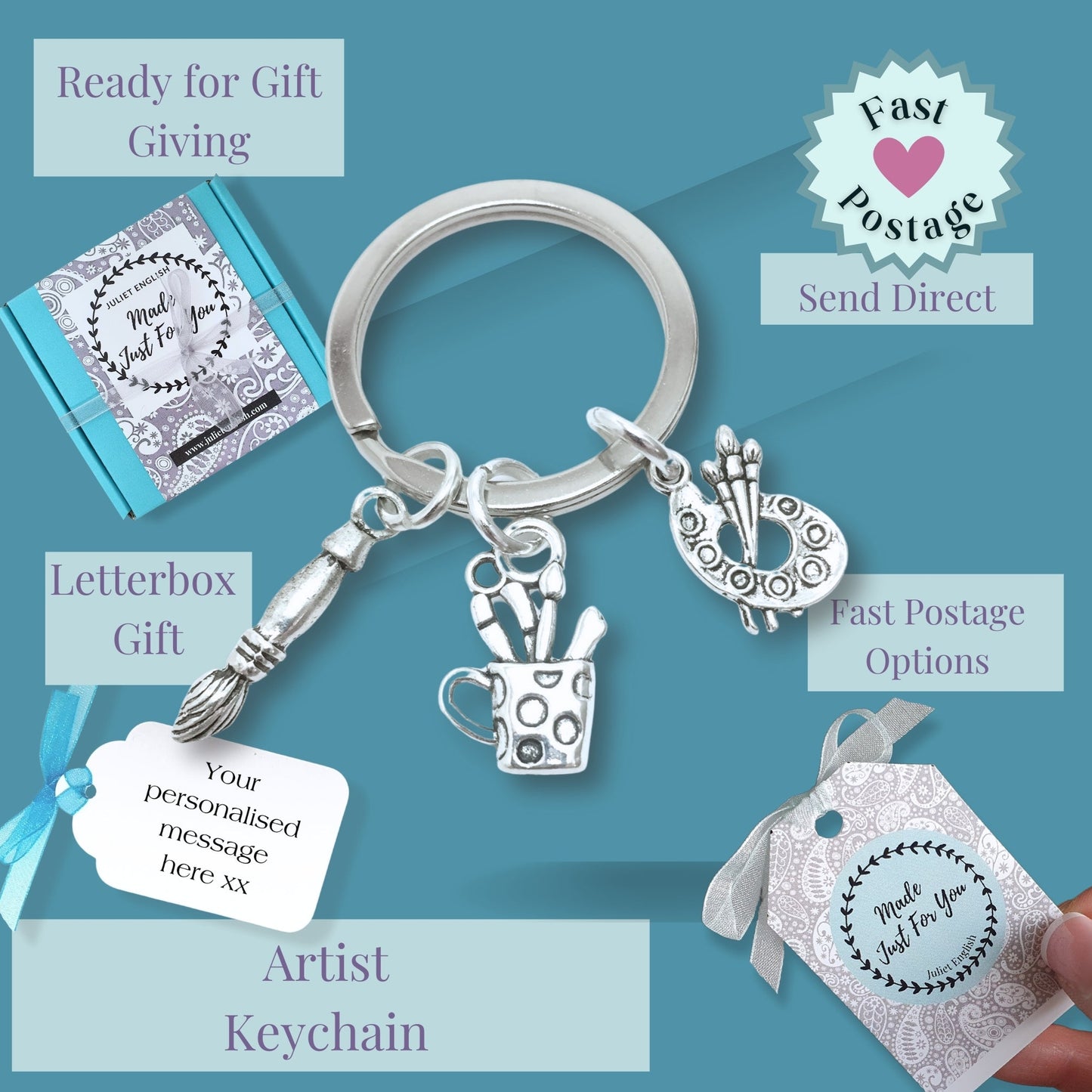Artist Keyring - Silver