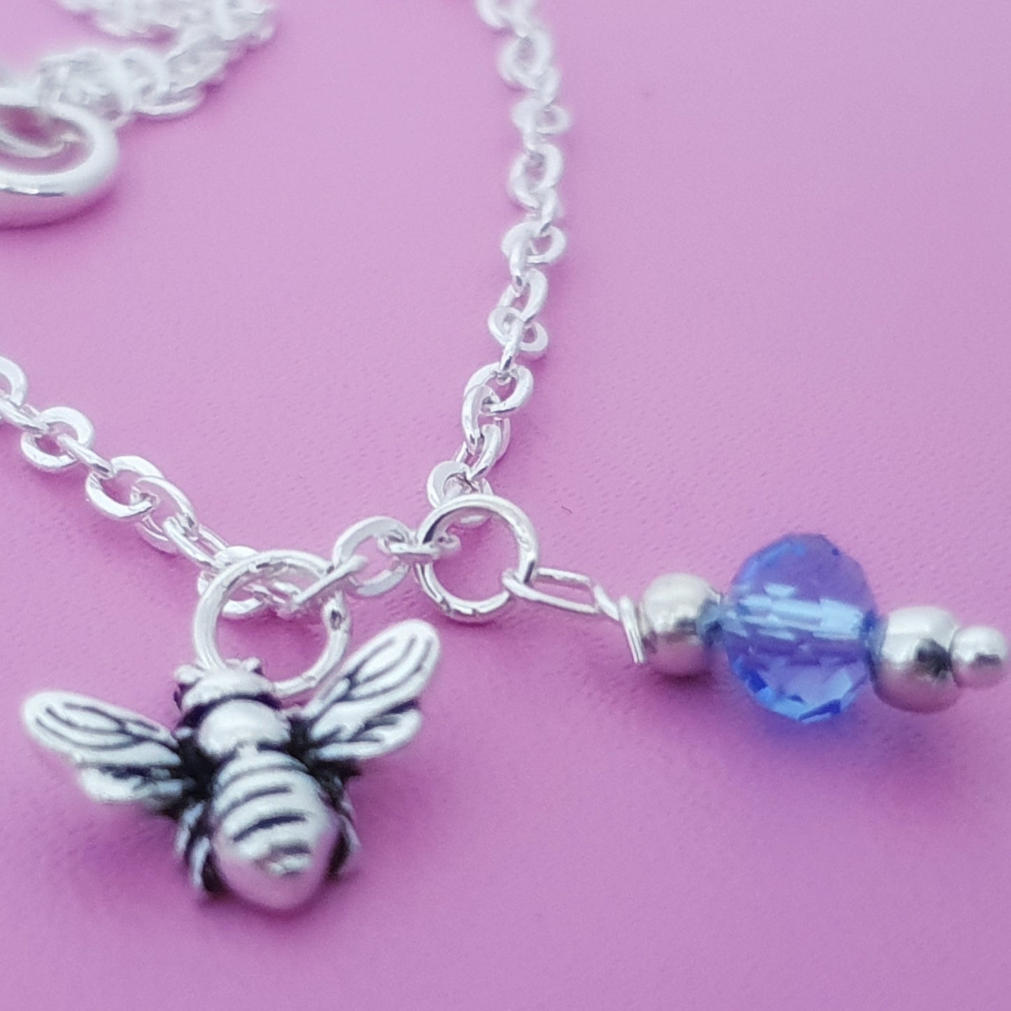 Bee Necklace - Silver