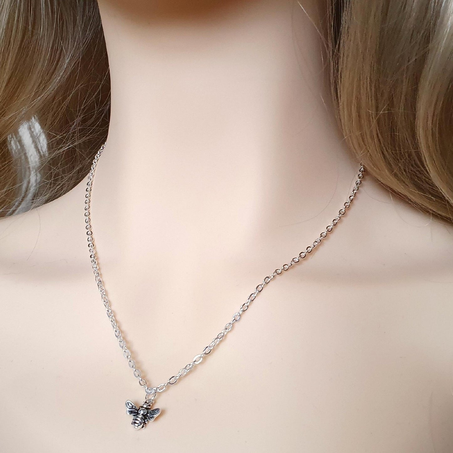 Bee Necklace - Silver
