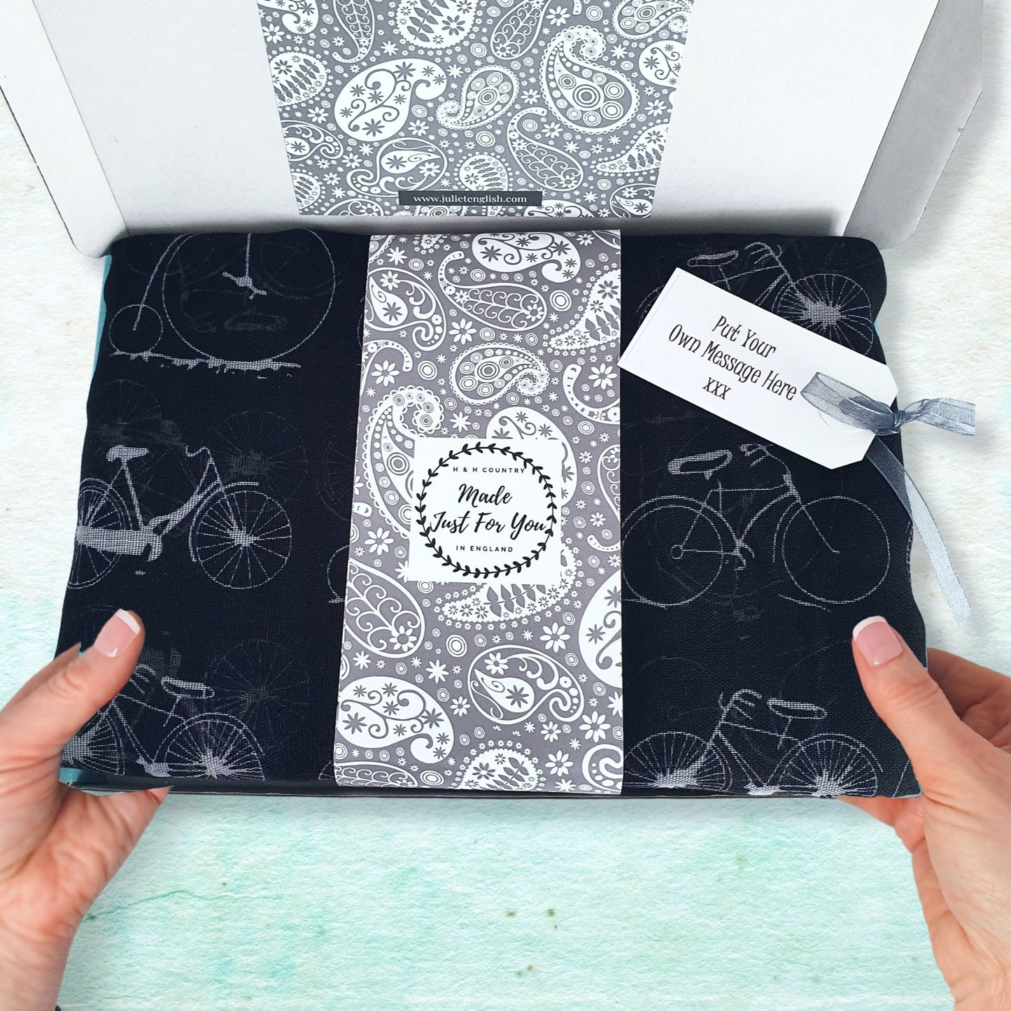 Vintage Bicycle Print Scarf - Black