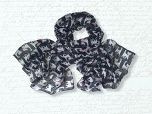 Load image into Gallery viewer, Happy Cats Scarf - Black
