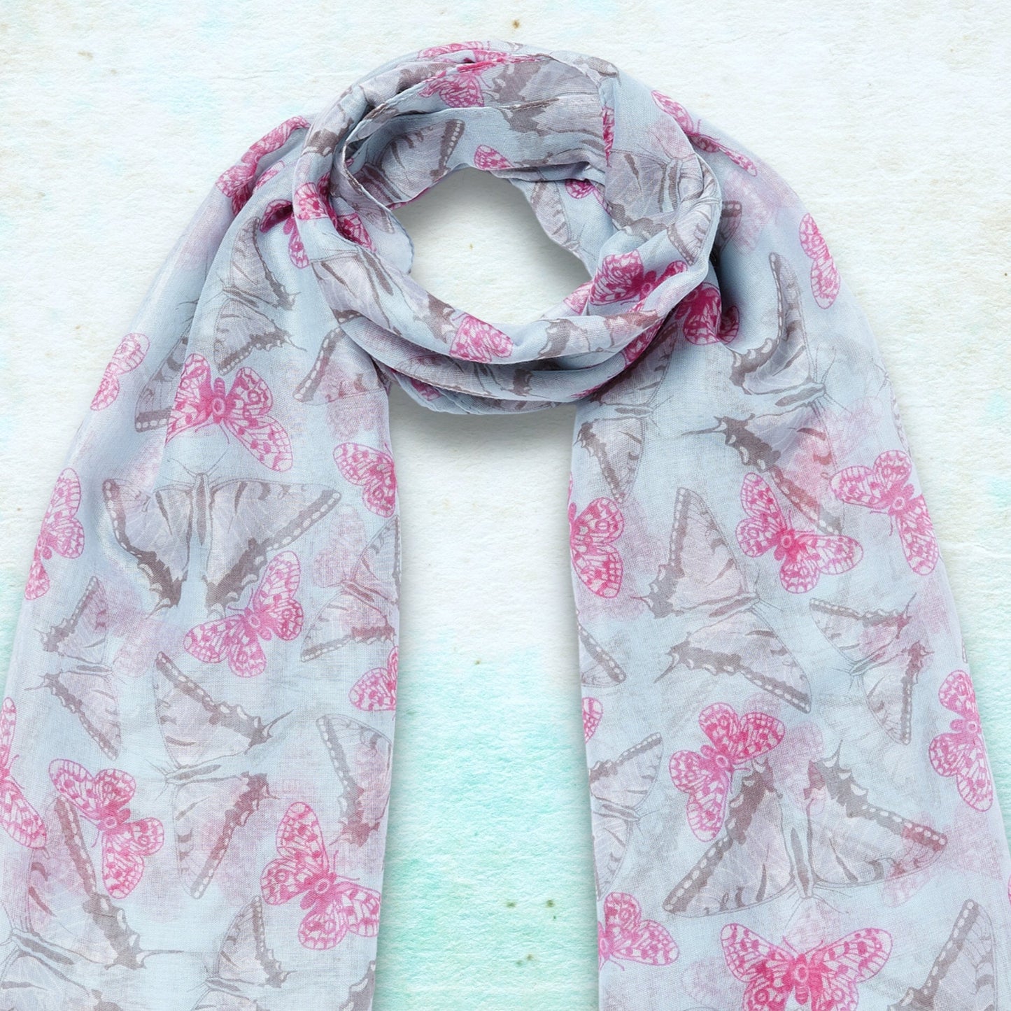 Butterfly Scarf - Blue