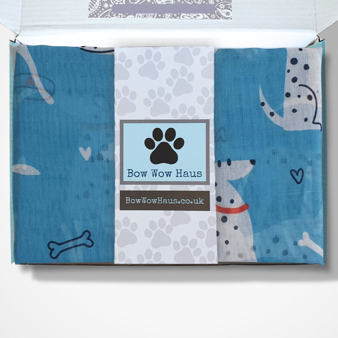 Cute Dalmatian Dog Print Scarf - Blue