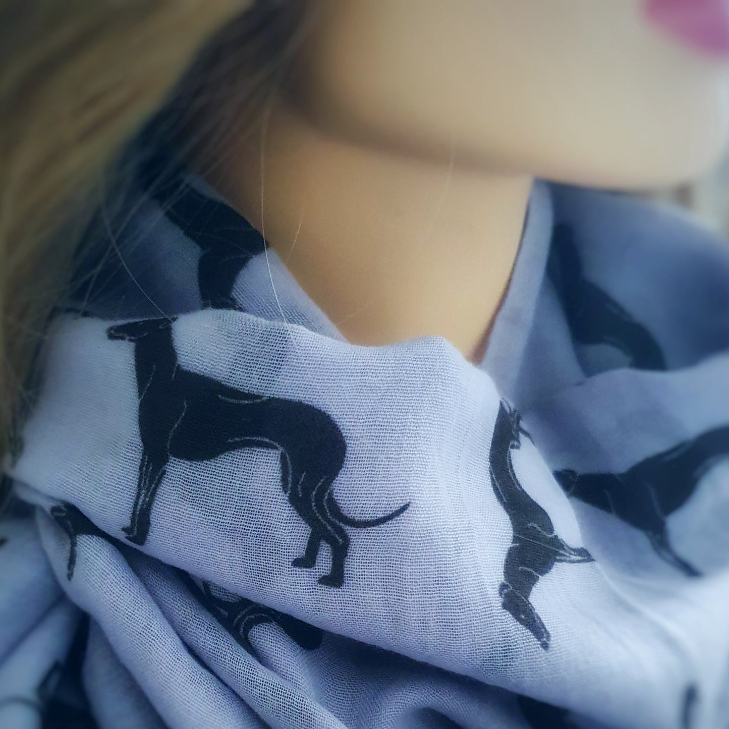 Greyhound Scarf - Blue