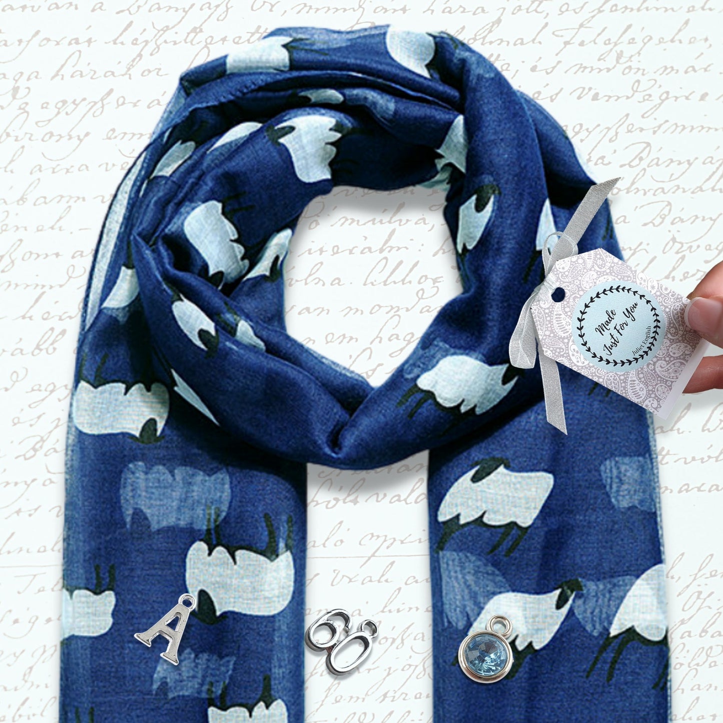 Sheep Scarf - Blue