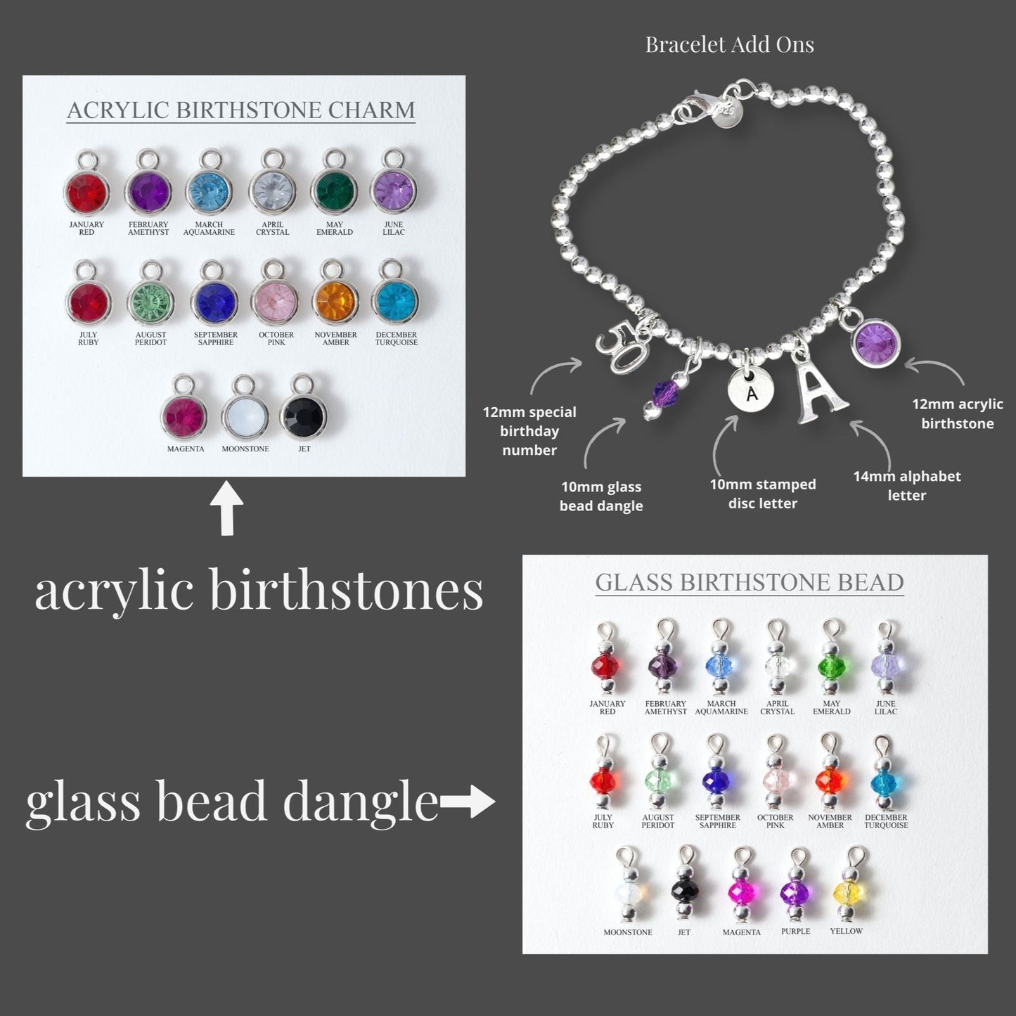 Heart Bead Ball Bracelet - Sterling Silver