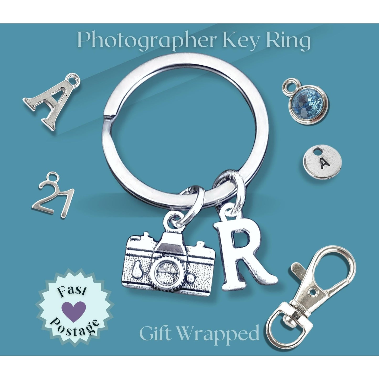 Camera Keyring - Silver