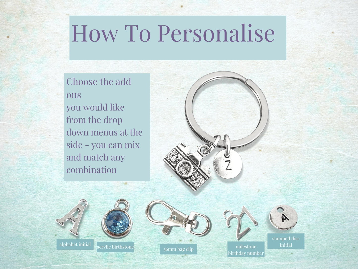 Camera Keyring - Silver