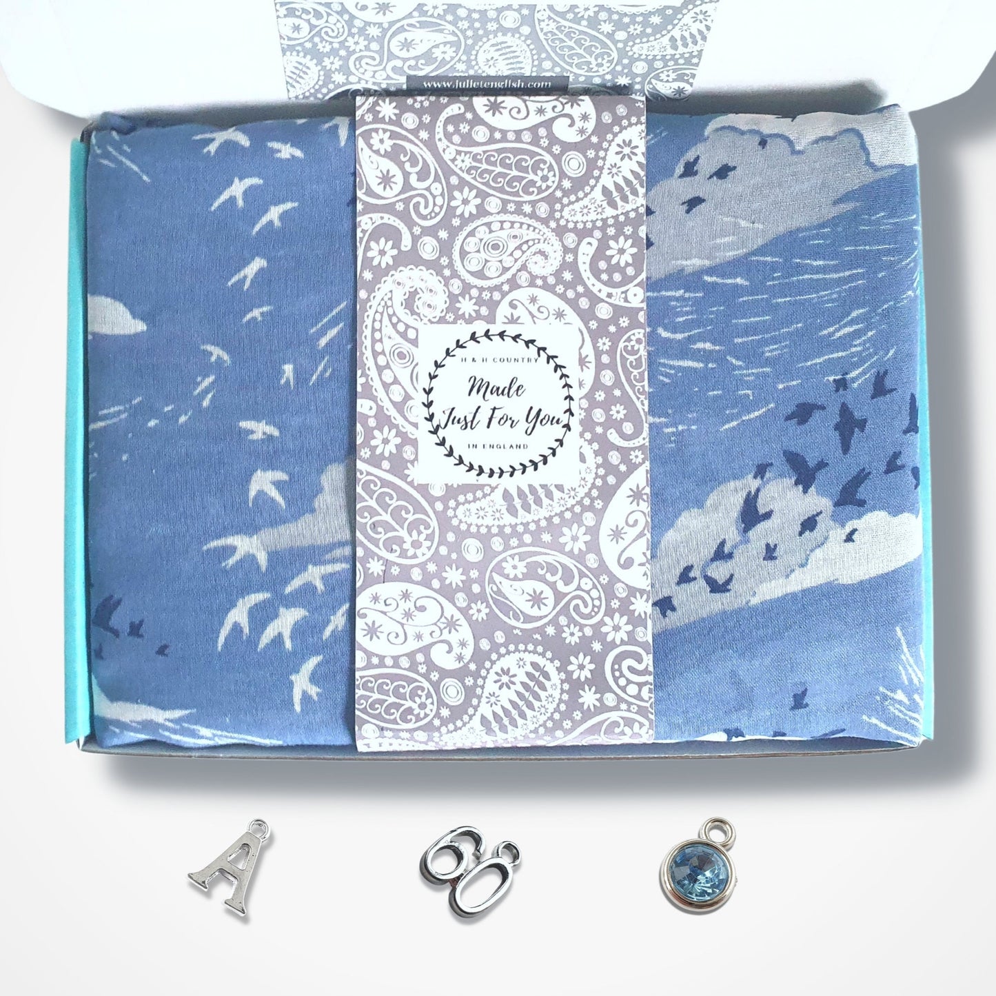 Birds in the Sky Scarf - Blue