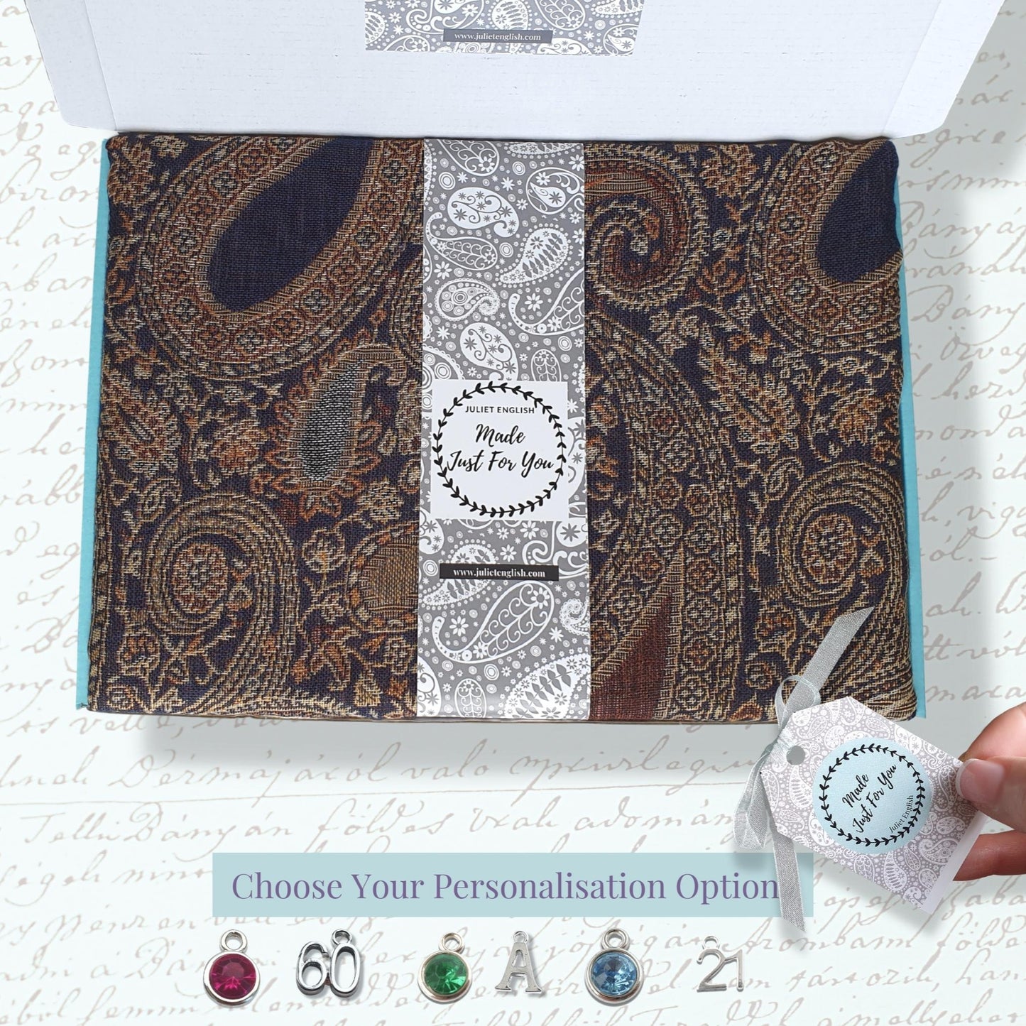 Pashmina Style Woven Paisley Scarf - Coffee