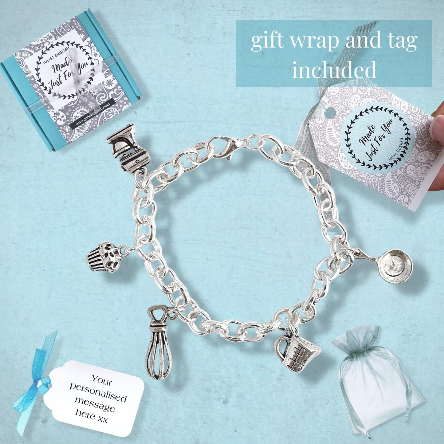 Cooks Charm Bracelet - Silver