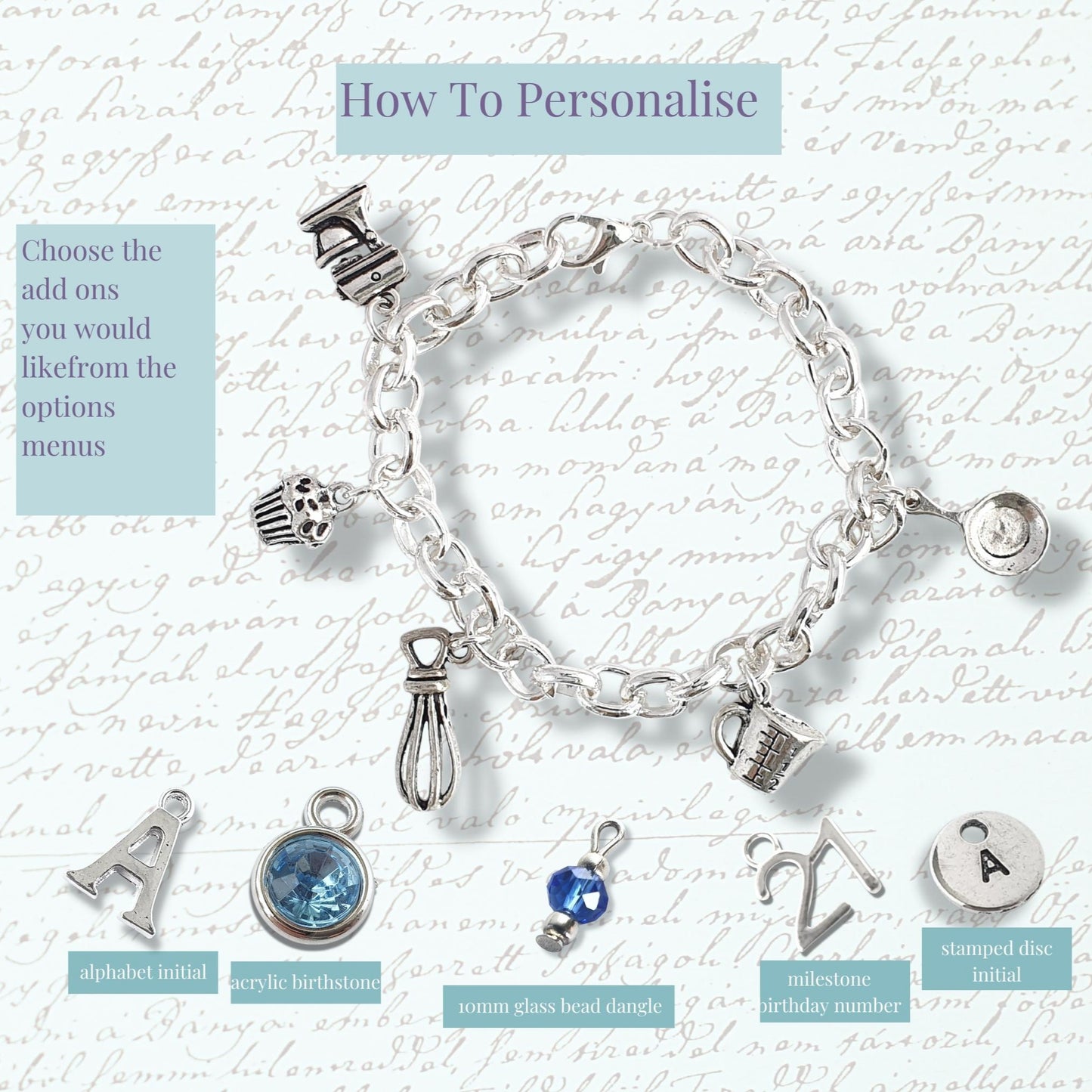 Cooks Charm Bracelet - Silver