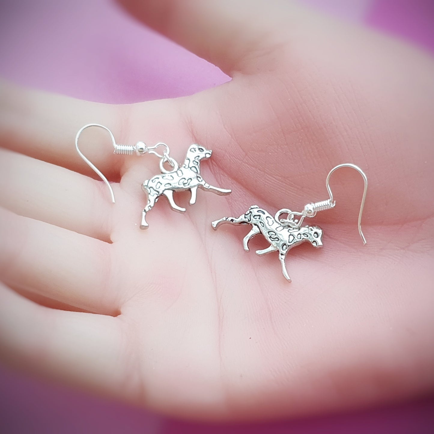 Dalmatian Earrings - Silver