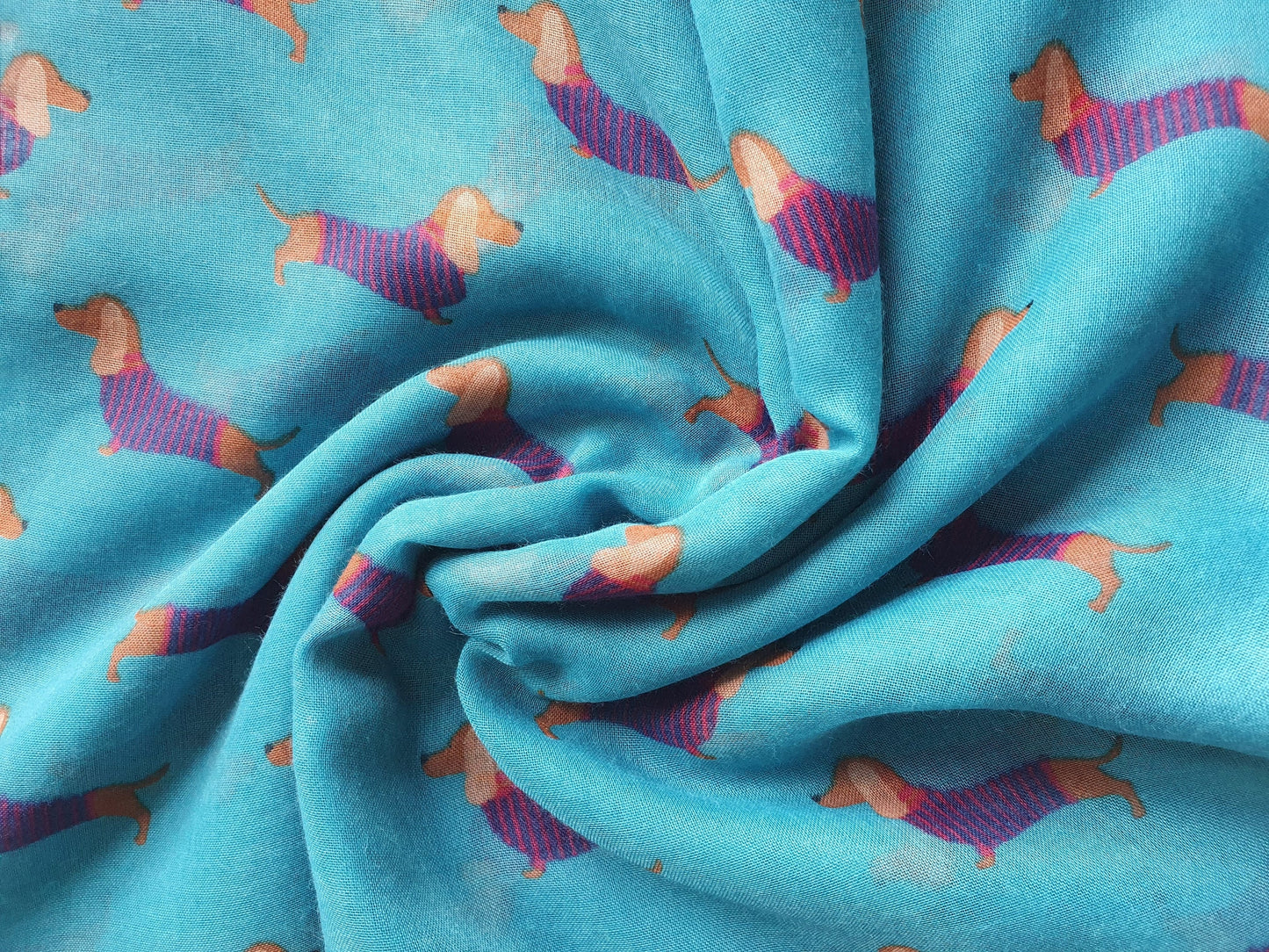 Dachshund Scarf - Turquoise