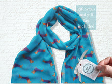 Load image into Gallery viewer, Dachshund Scarf - Turquoise
