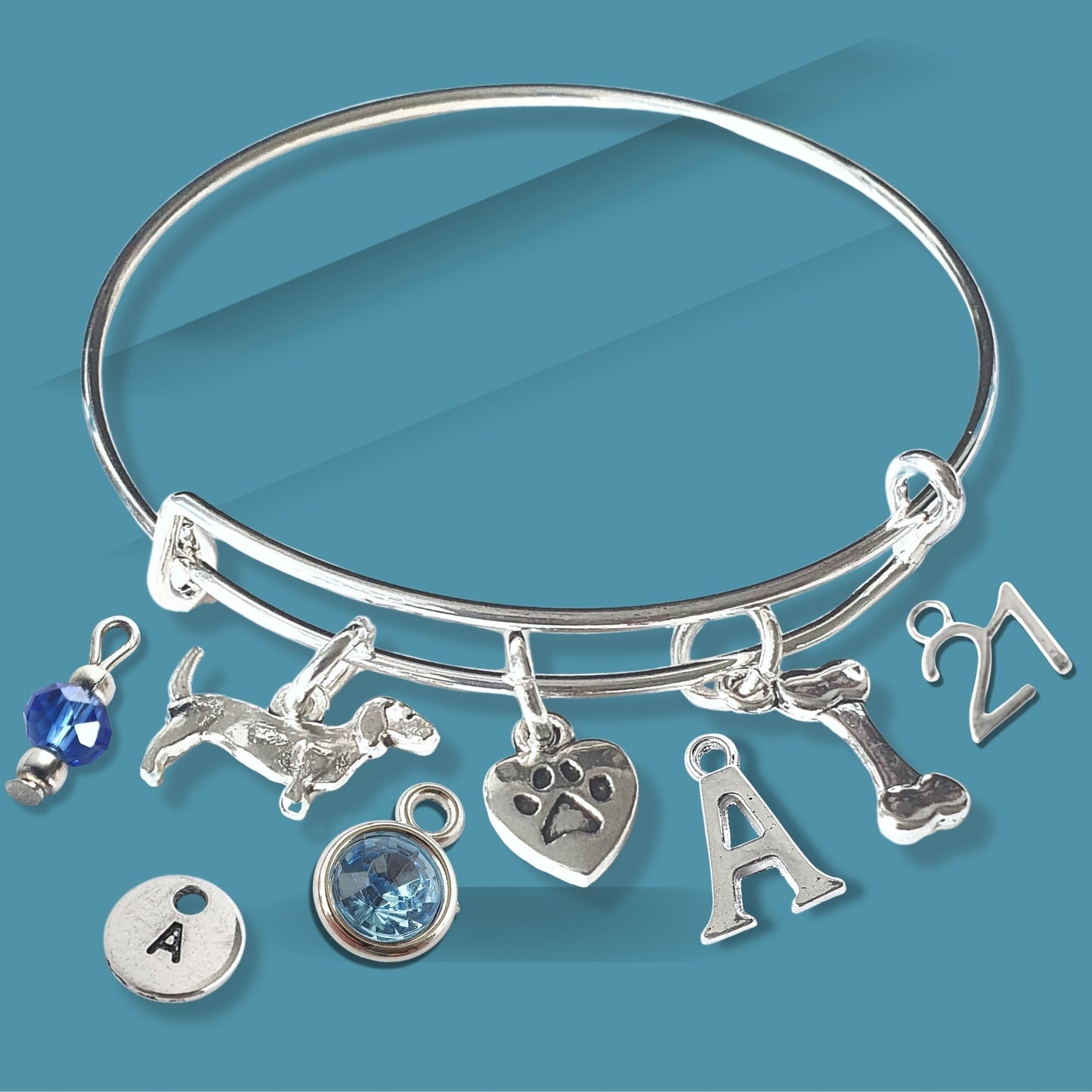 Dachshund Bracelet - Silver