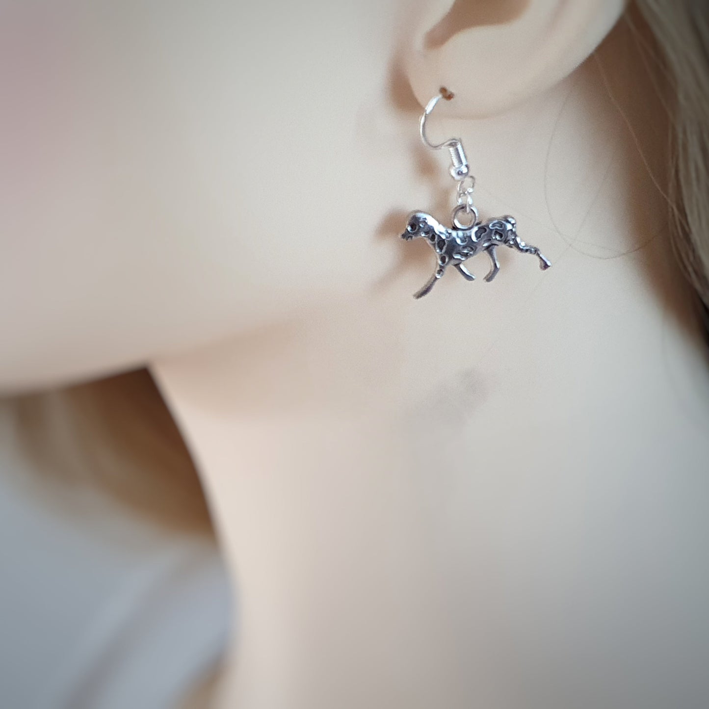 Dalmatian Earrings - Silver