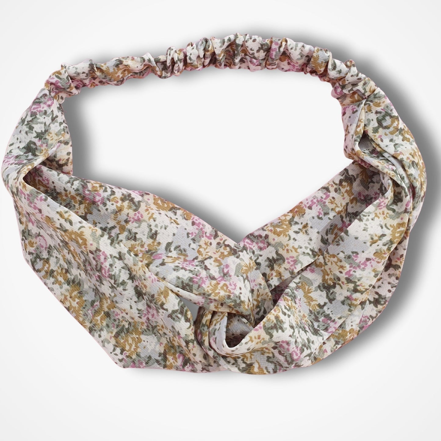 Ditsy Floral Twist Knot Headband ~ Greens