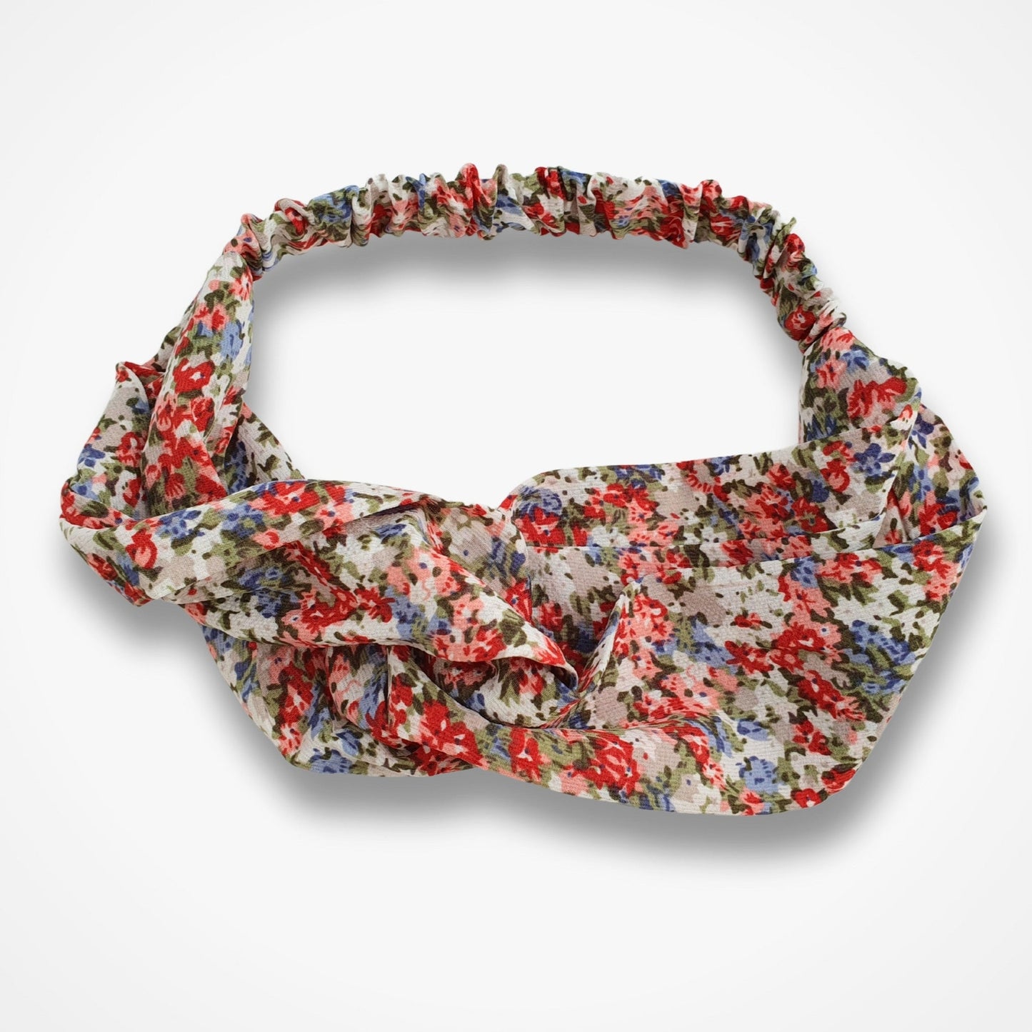 Ditsy Floral Twist Knot Headband ~ Reds