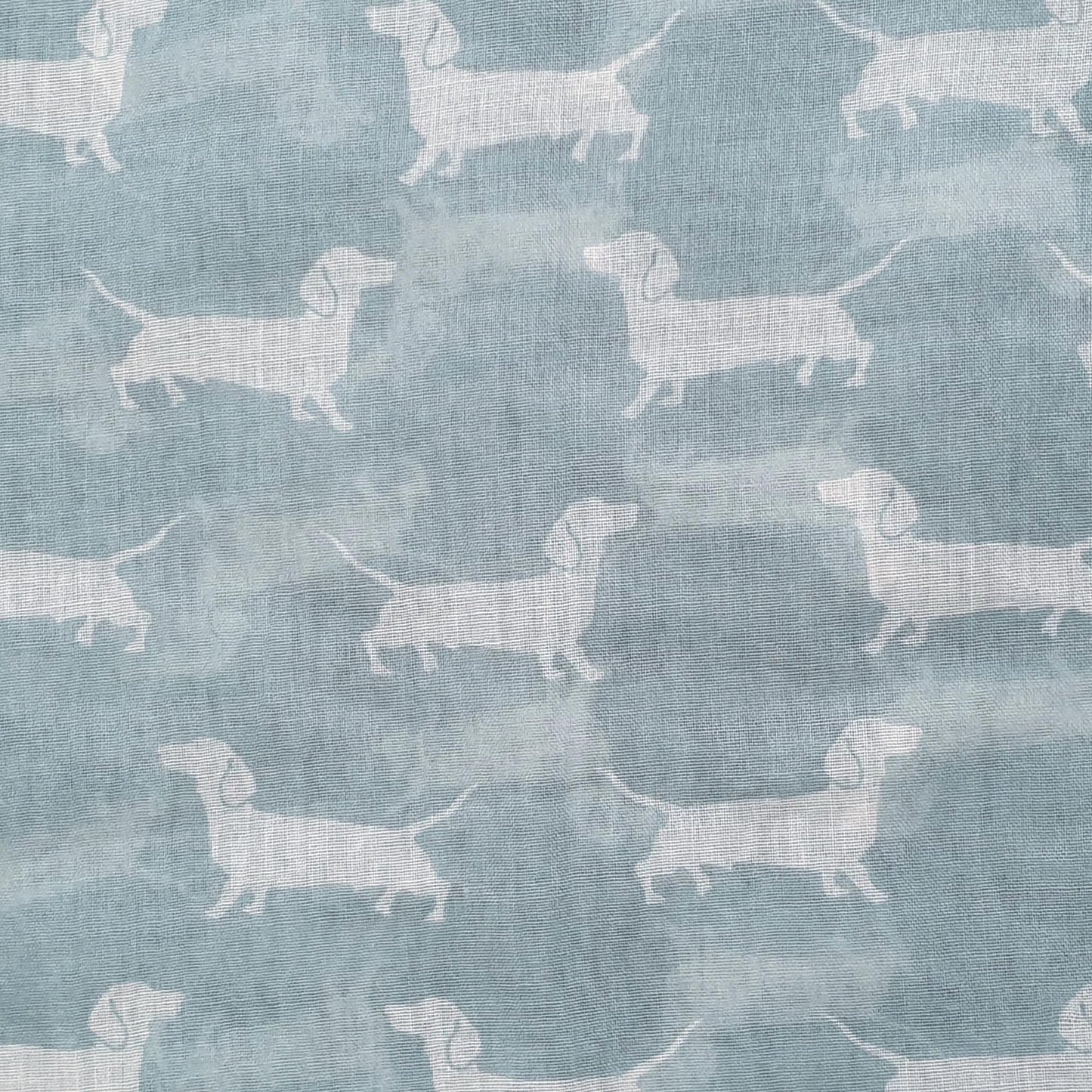 Cute Dachshund Scarf - Duck Egg Blue