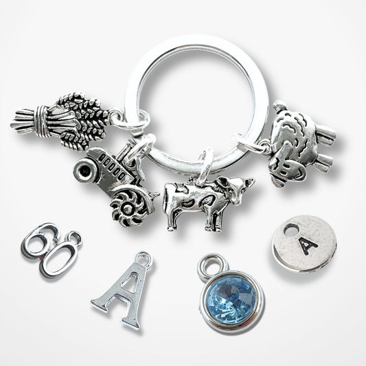 Farmers keyring - Silver