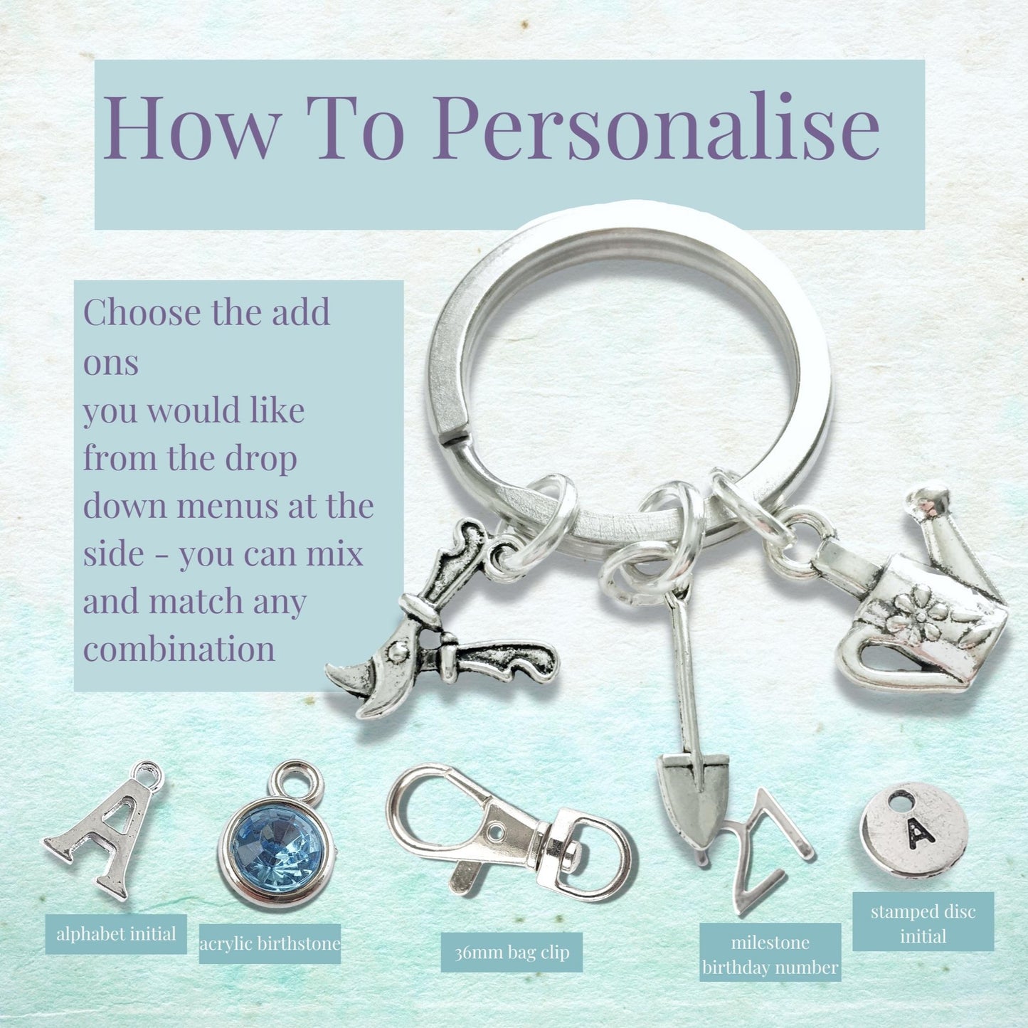 Gardener Keyring - Silver