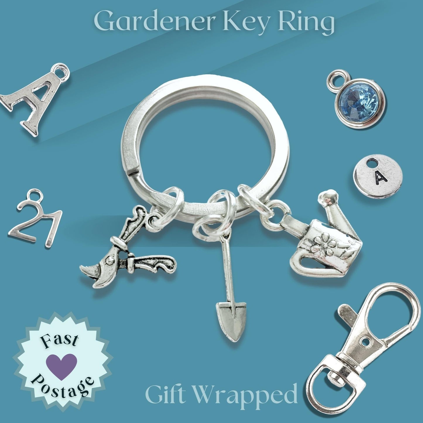 Gardener Keyring - Silver