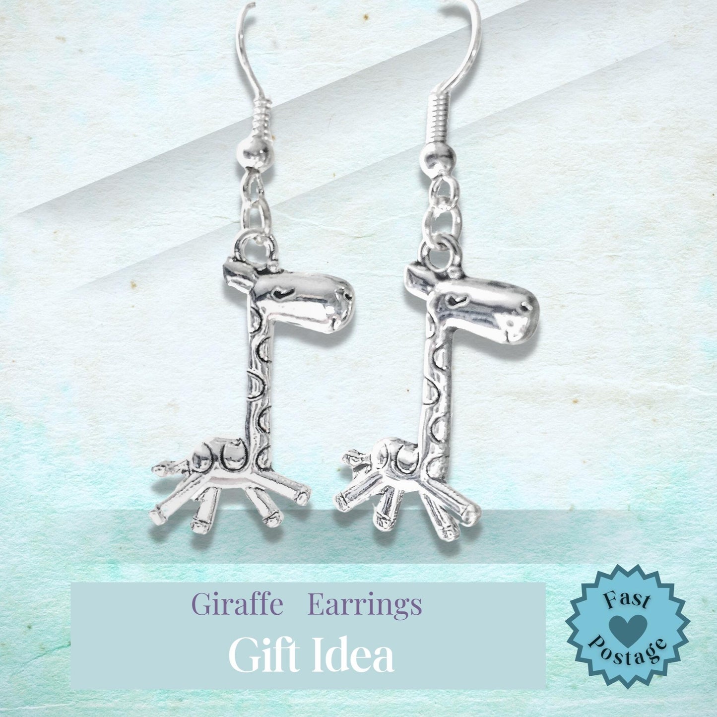 Giraffe Earrings - Silver