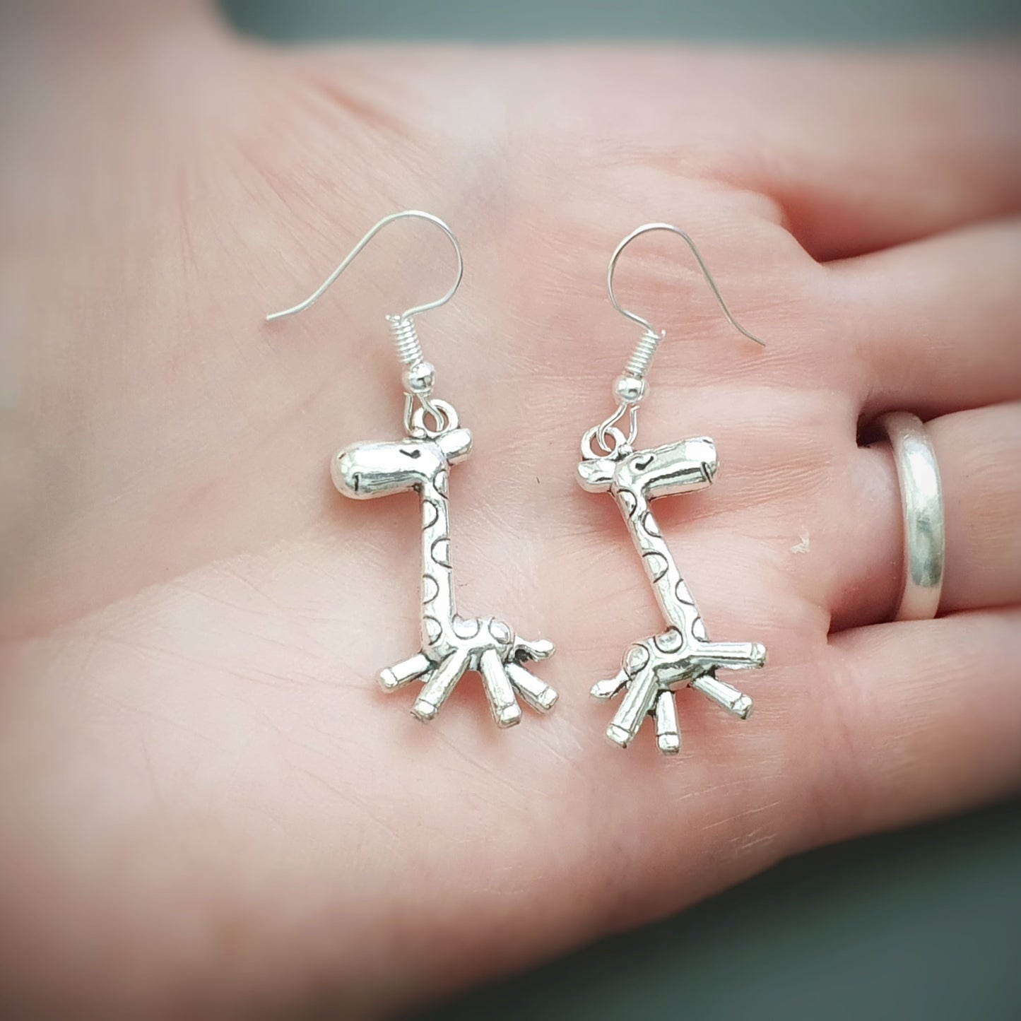 Giraffe Earrings - Silver