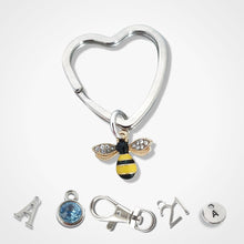 Load image into Gallery viewer, Bee Keyring - Silver
