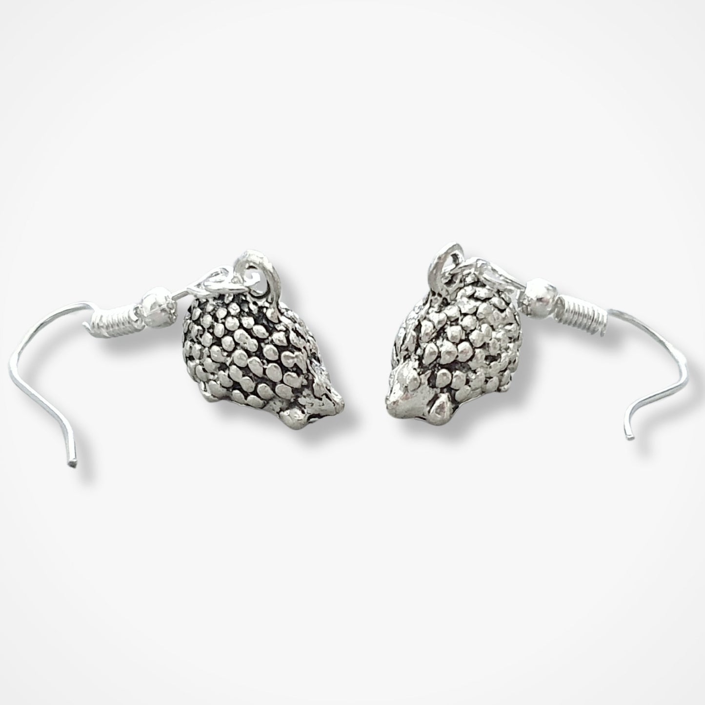 Hedgehog Earrings - Silver