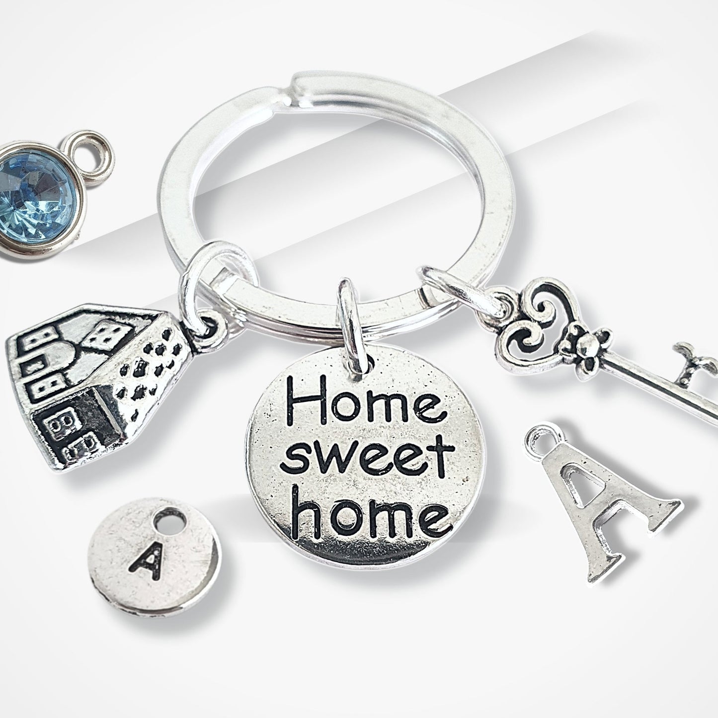 New Home Keyring - Silver