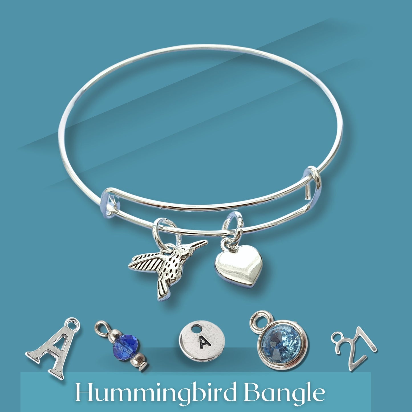 Hummingbird Bangle - Silver
