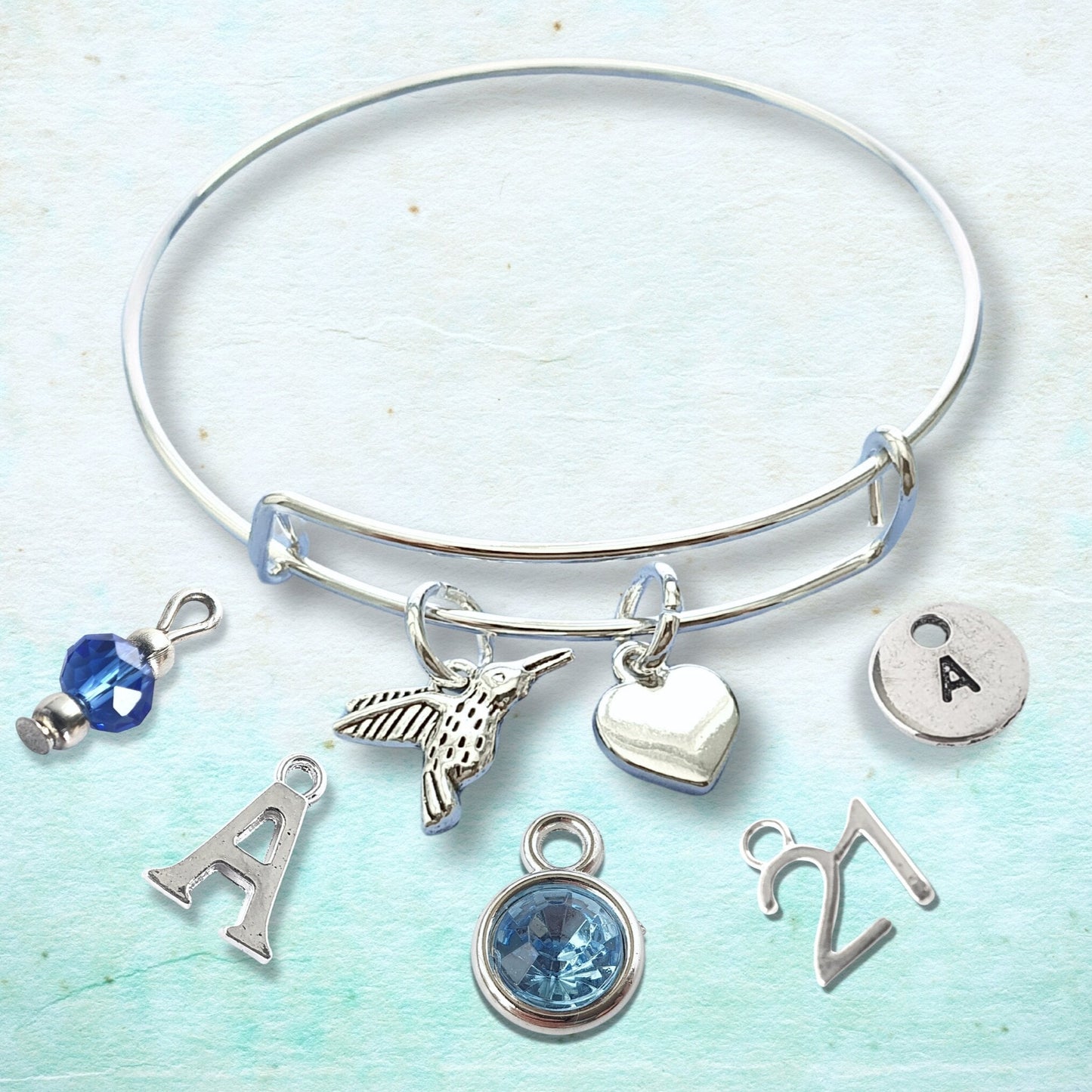 Hummingbird Bangle - Silver