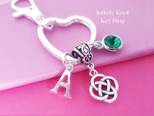 Load image into Gallery viewer, Celtic Infinity Knot Keyring - Silver
