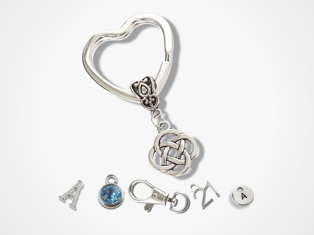 Celtic Infinity Knot Keyring - Silver