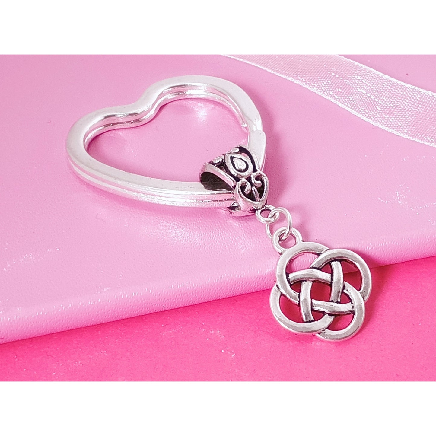 Celtic Infinity Knot Keyring - Silver