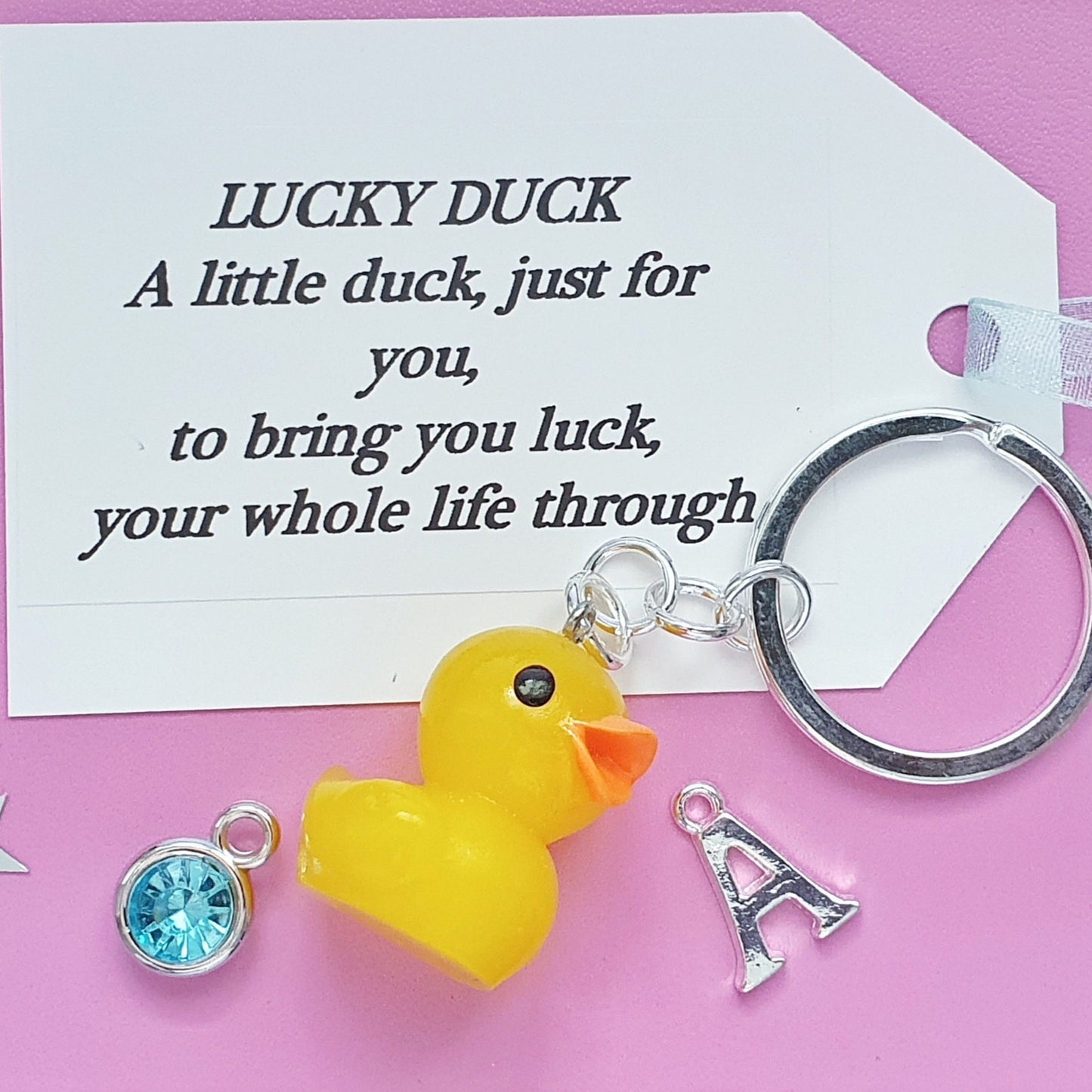 Duck Keyring - Silver