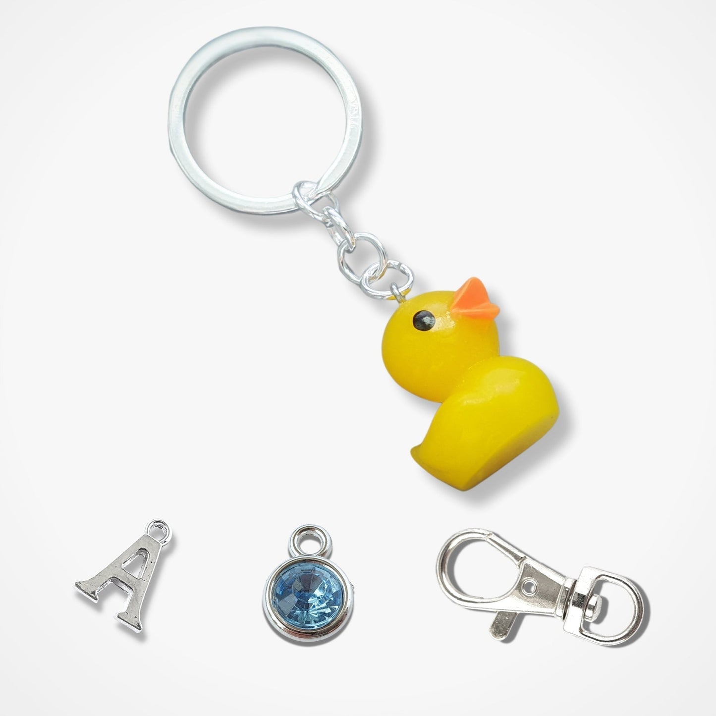 Duck Keyring - Silver
