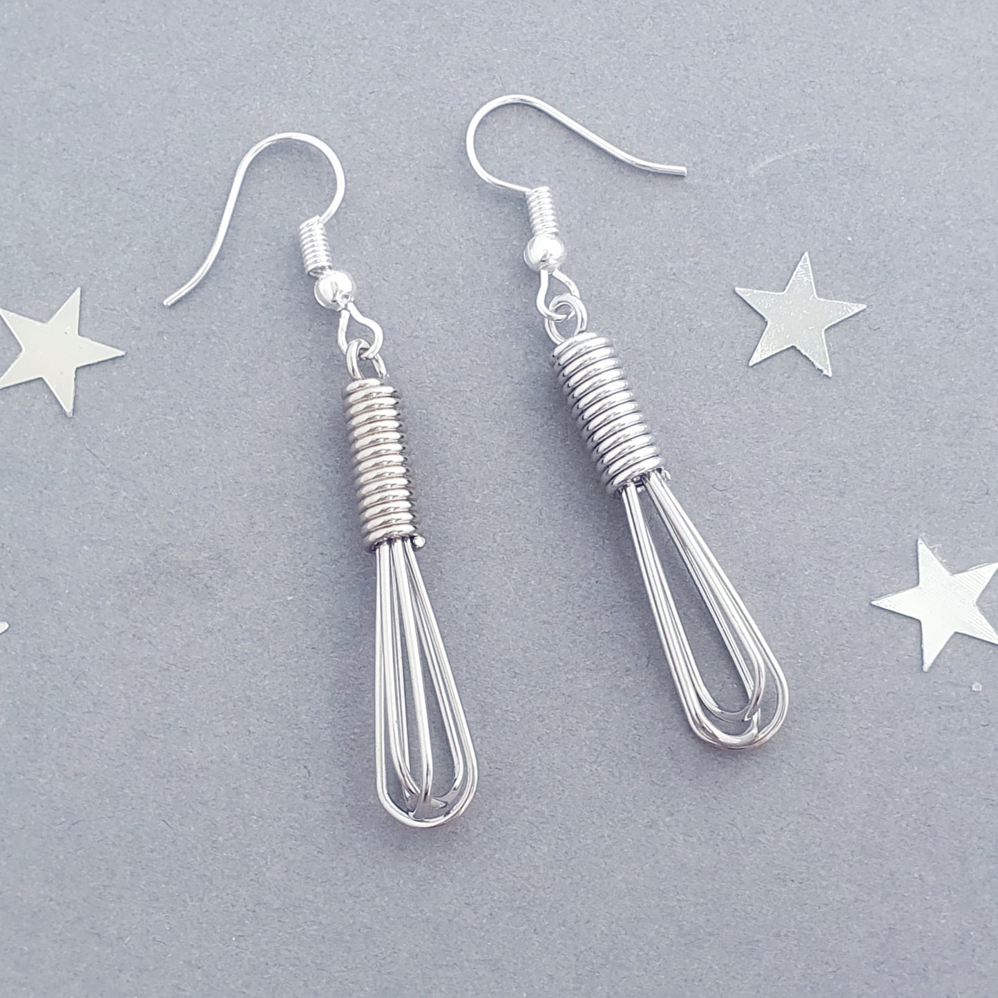Whisk Earrings - Silver