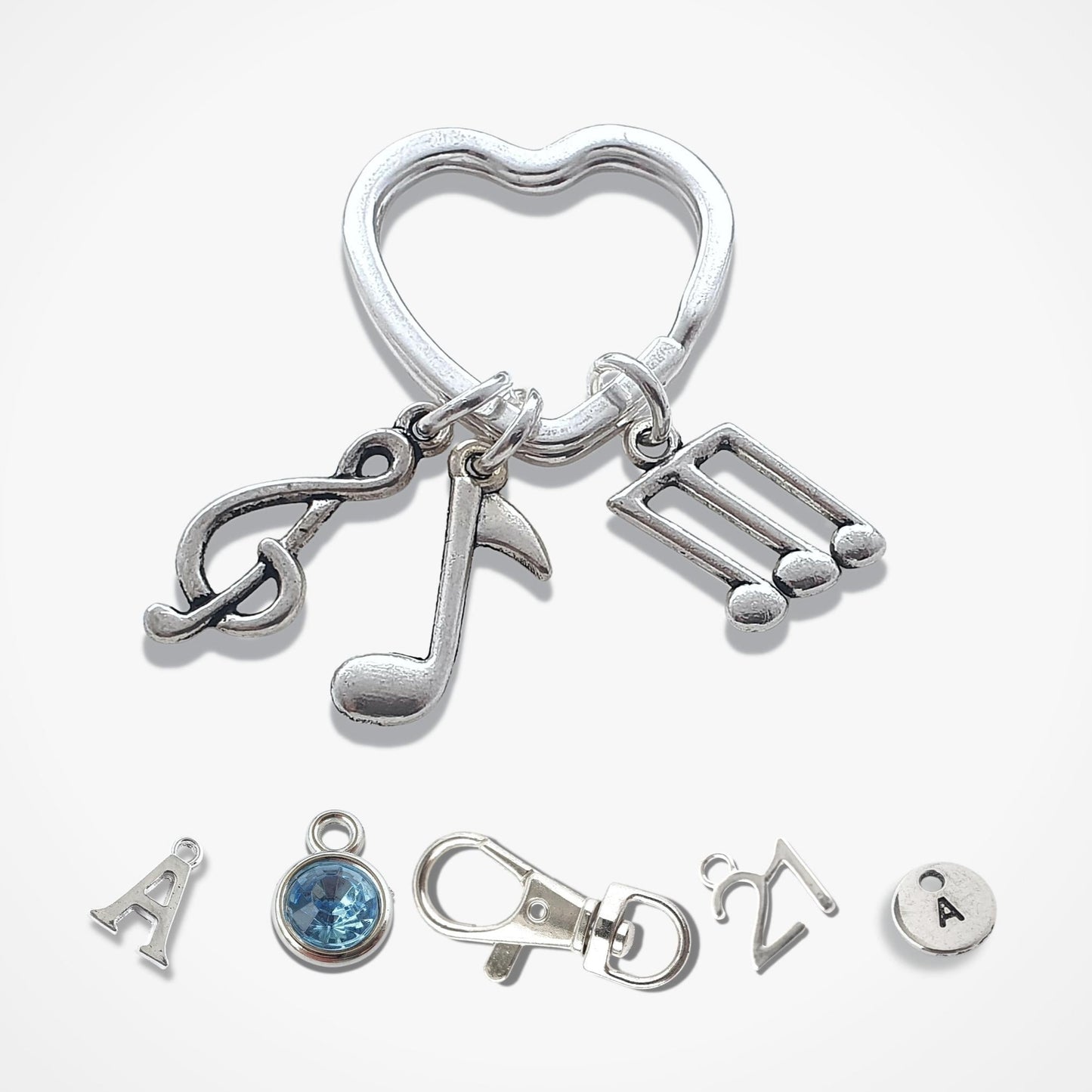 Music Lover Keyring - Silver