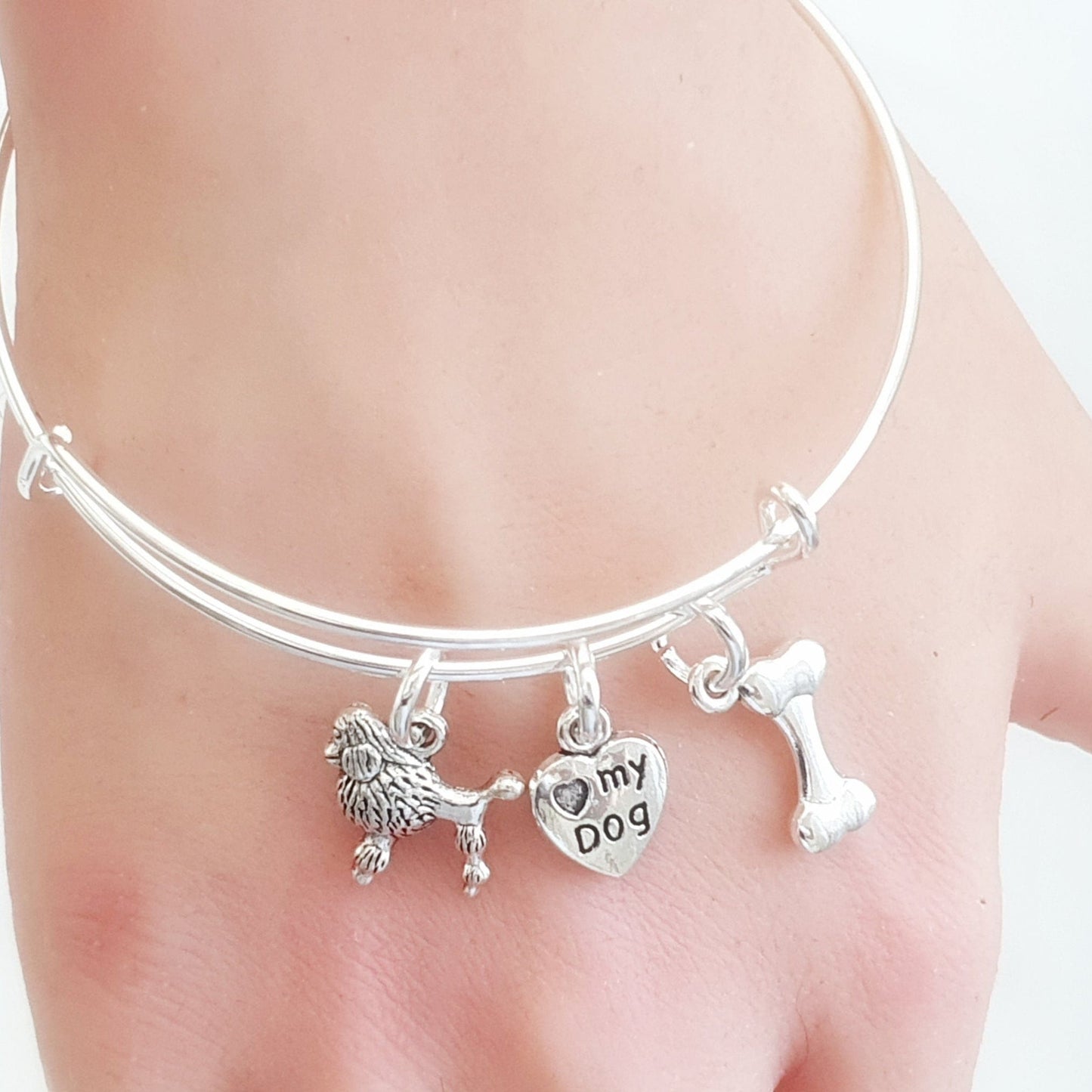 Poodle Bangle - Silver