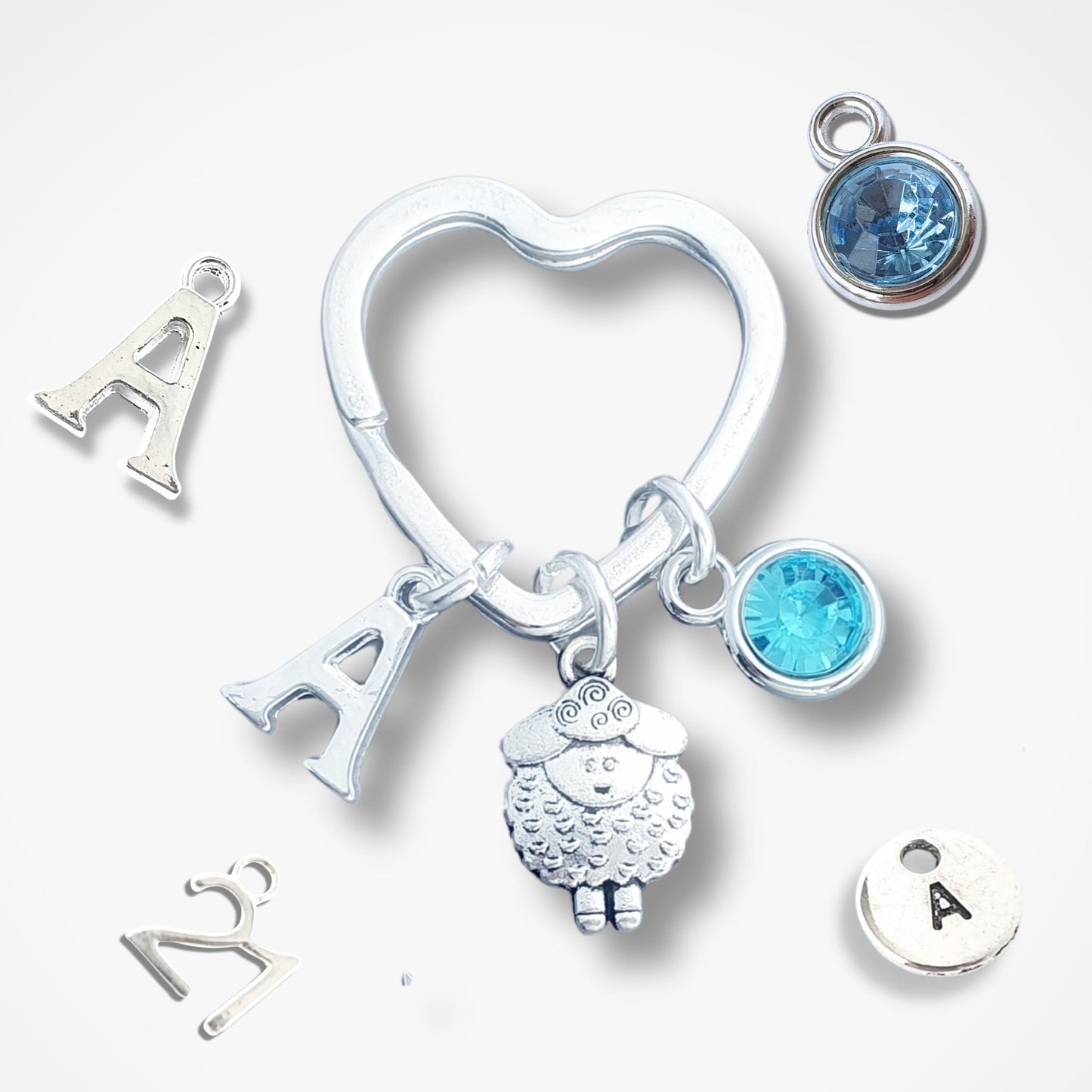 Sheep Keyring - Silver