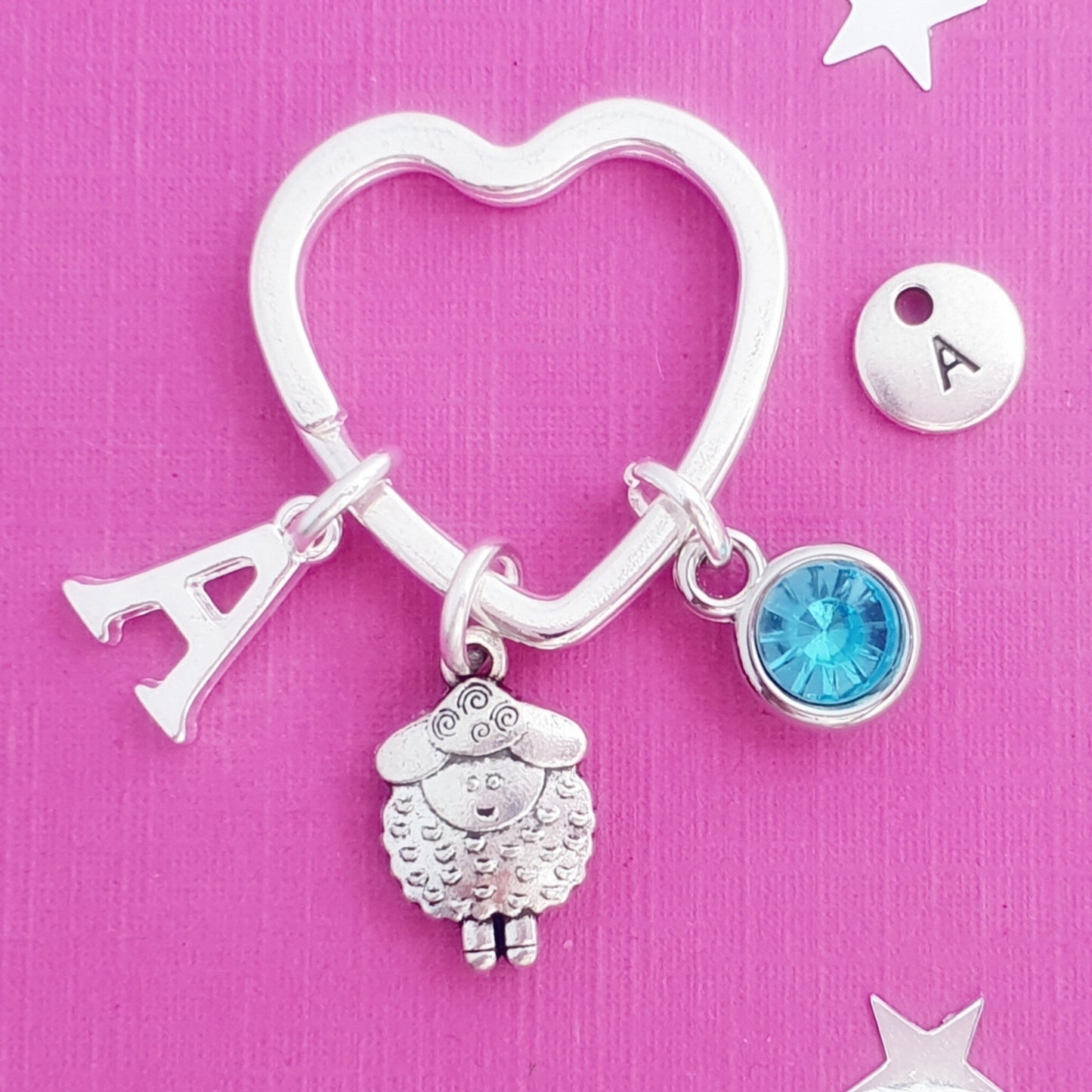 Sheep Keyring - Silver