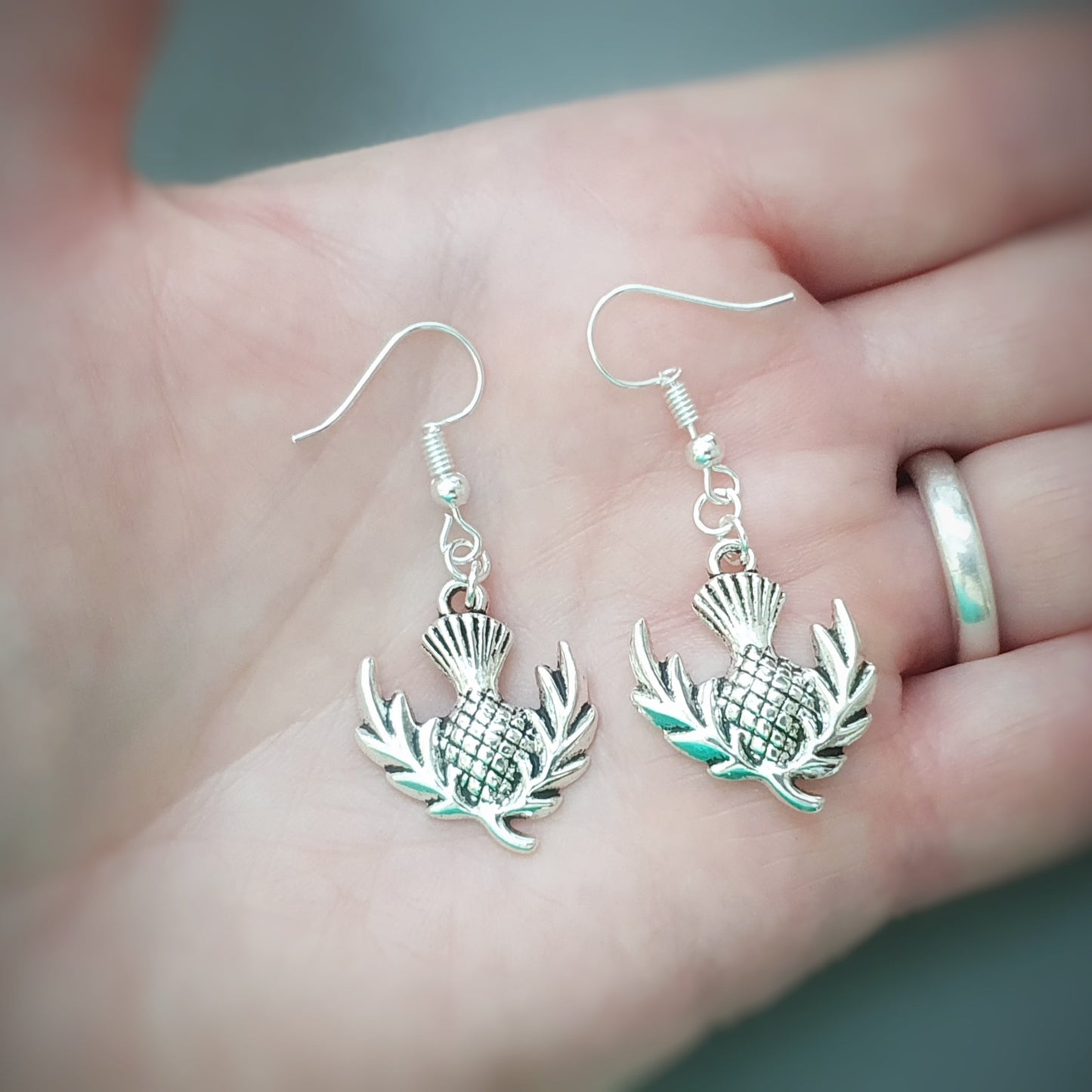 Thistle Earrings - Silver